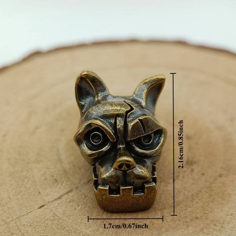Bulldog Head Brass Knife Bead  - Edc Carry Kit 评论和价格
