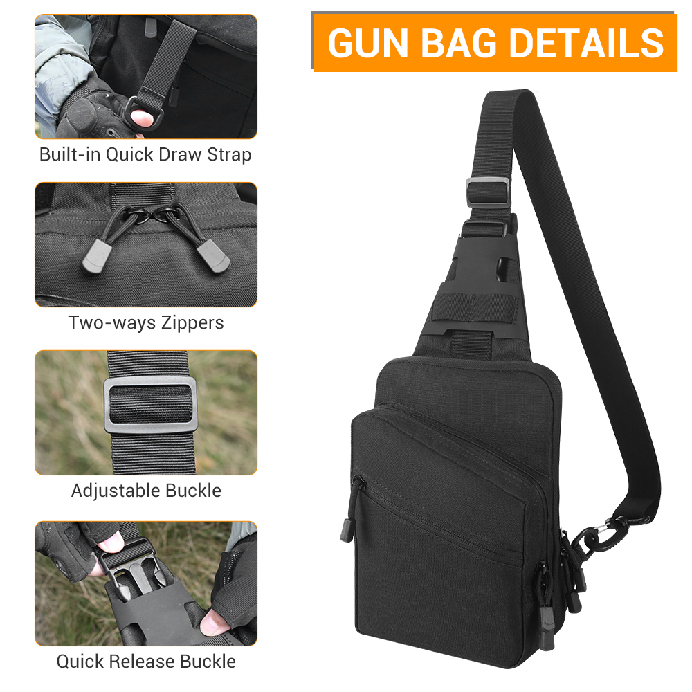 Qiuck Access Pistol Bag Concea - Edc Pistol Carry Bag 评论和价格