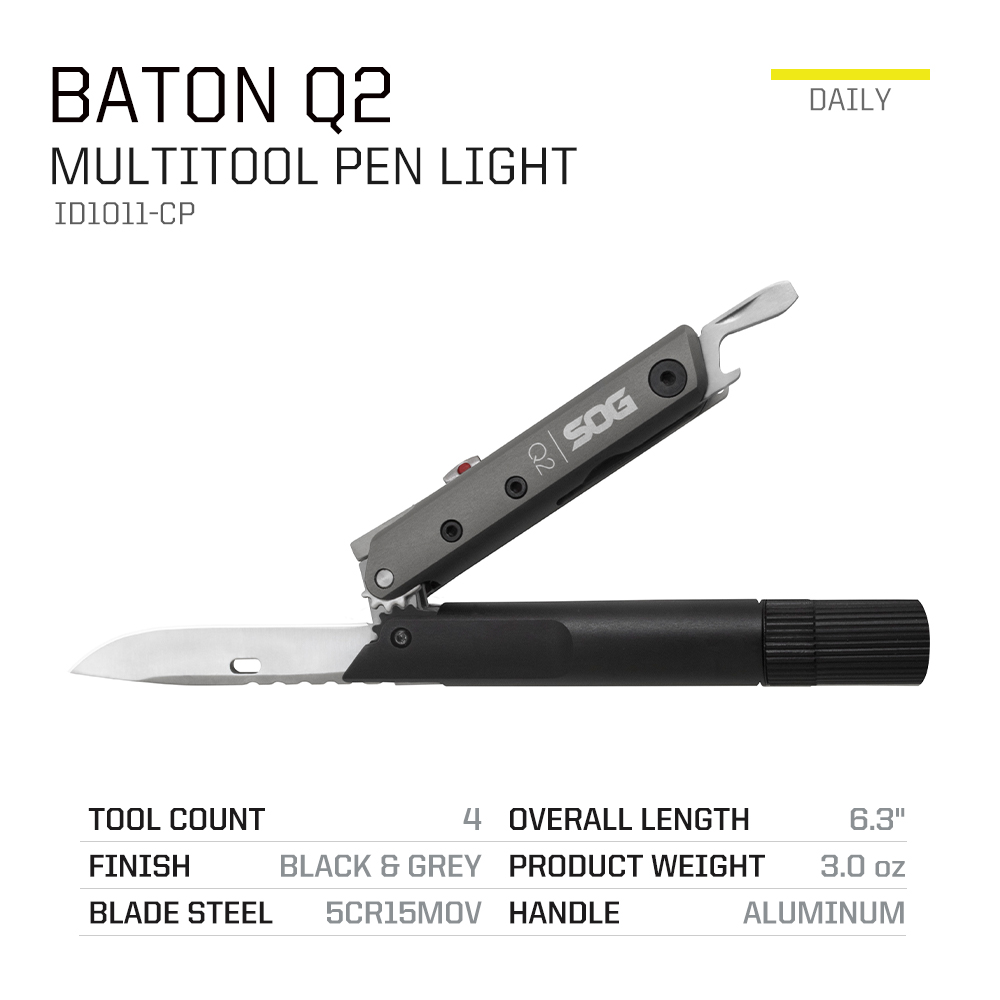 SOG BATON Q2 4 in 1 Multi-Tool - Edc Carry Knife 评论和价格