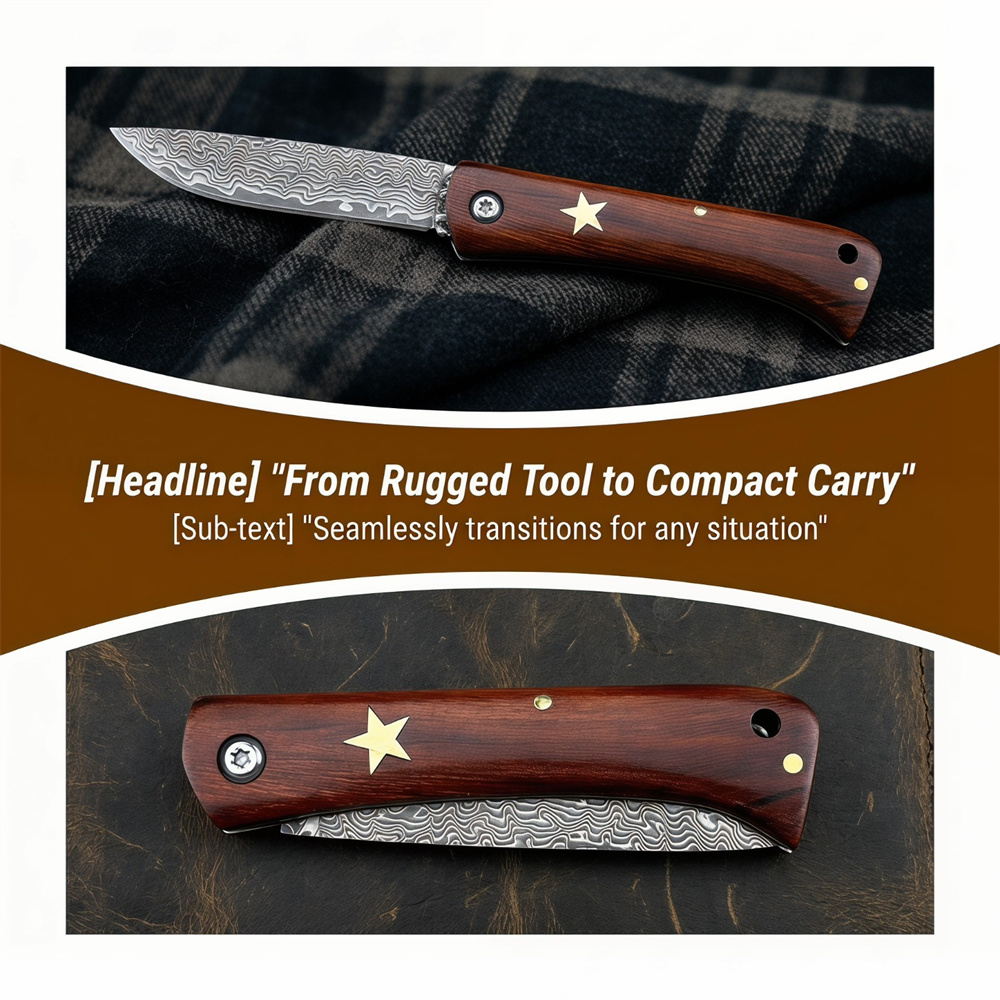 Compact Outdoor Survival Damas - Edc Fixed Blade Deep Carry 评论和价格