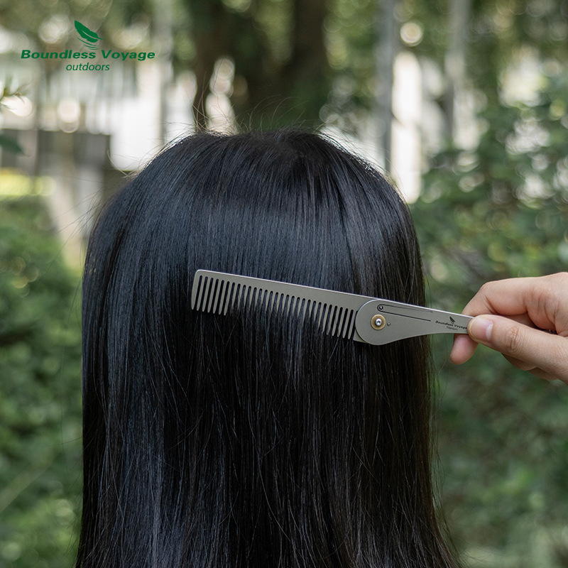 Pure Titanium Foldable Hair Co - Comb Pocket Titanium 评论和价格